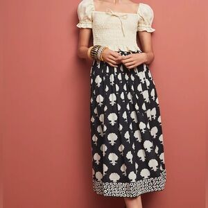 Anthropologie Payal Jain bohemian Emblematic Midi Skirt